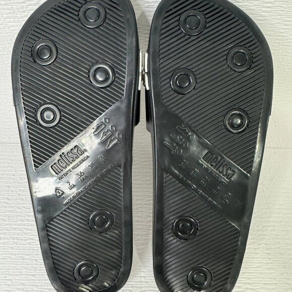 Vivienne Westwood Melissa Anglomania Black White Beach Slides Sandals US SIZE 7 - Picture 4 of 8